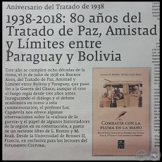 1938-2018: 80 AÑOS DEL TRATADO DE PAZ, AMISTAD Y LÍMITES ENTRE PARAGUAY Y BOLIVIA -  Por LUC CAPDEVILA - Domingo, 04 de Marzo de 2018